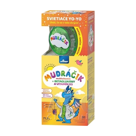 VITAR MUDRÁČIK multivitamín + BETAGLUKÁNY