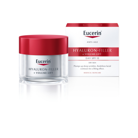 Eucerin Hyaluron-Filler + Volume-Lift Denný krém pre suchú pleť SPF 15 50ml