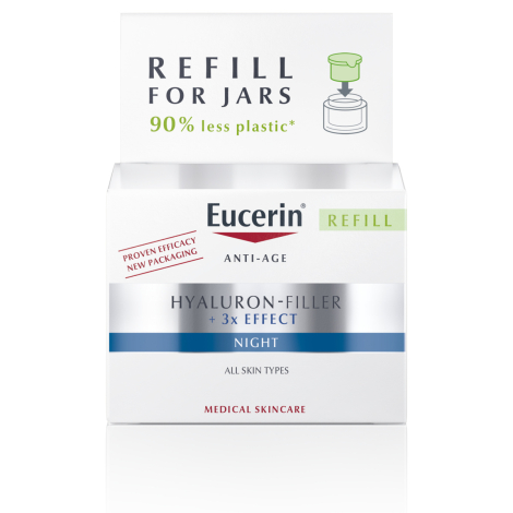 Eucerin Hyaluron-Filler + 3x EFFECT Nočný krém REFILL 50ml