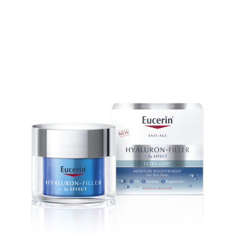 Eucerin Hyaluron-Filler + 3x EFFECT Nočný hydratačný Booster 50ml