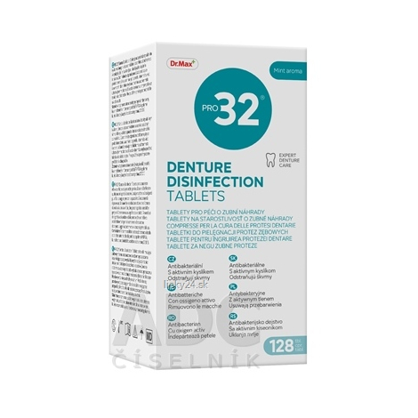 Dr.Max PRO32 Čistiace tablety na zubné protézy