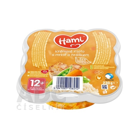 Hami príkrm Krémové rizoto s mrkvou a hráškom