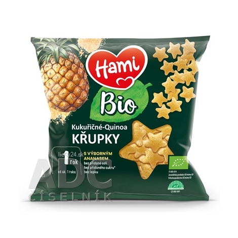 Hami BIO Kukuricové quinoa chrumky s ananásom