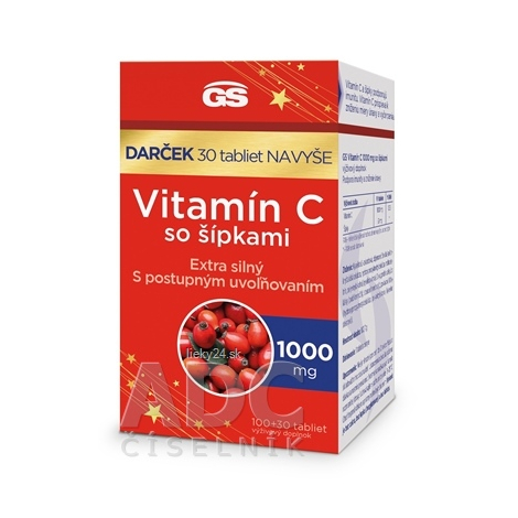 GS Vitamín C 1000 mg so šípkami 100 + 30 tbl