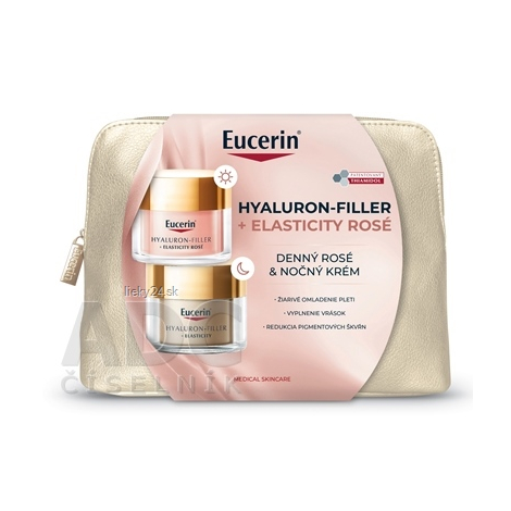 Eucerin Hyaluron-Filler + Elasticity Rosé Vianočná taštička 1ks