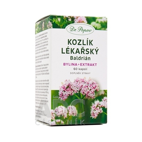 Dr.Popov Bylinné kapsule Valeriána 60 kapsúl