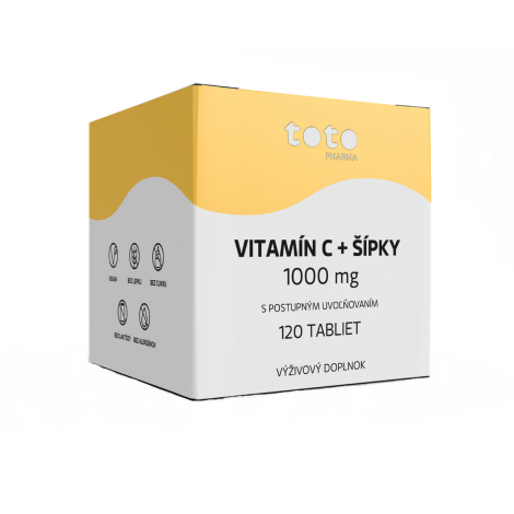 TOTO VITAMÍN C 1000 mg + ŠÍPKY 120 tbl