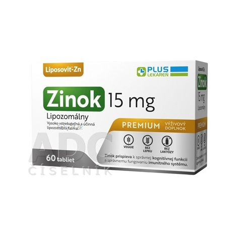 PLUS LEKÁREŇ Lipozomálny zinok 15 mg