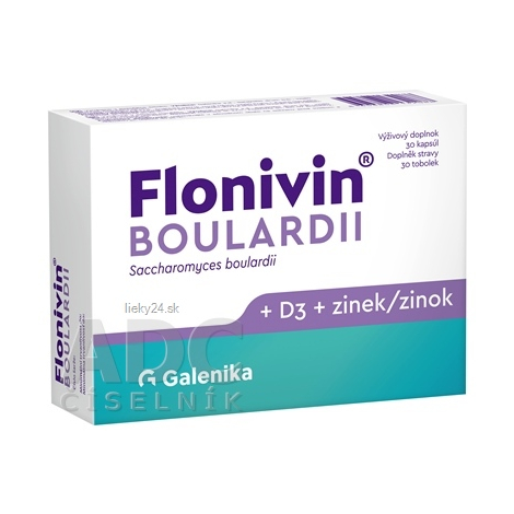 Flonivin BOULARDII (Saccharomyces boulardii + vitamín D3 + zinok) 30cps