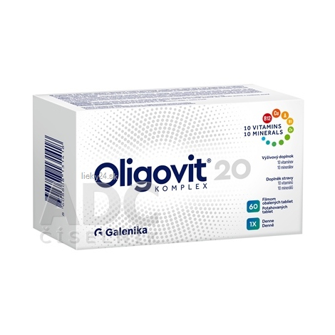 Galenika Oligovit 20 Komplex 10 vitamínov a 10 minerálov 60 ks