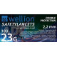 Wellion SAFETYLANCETS 23G - Lanceta bezpečnostná