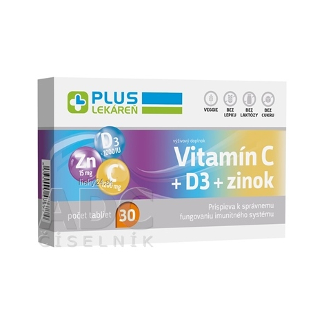 PLUS LEKÁREŇ Vitamín C + D3 + zinok