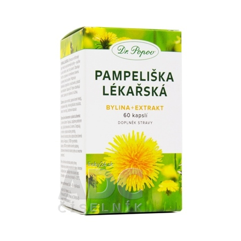 Dr. Popov Púpava lekárska bylina + extrakt kapsuly na podporu trávenia 60 cps