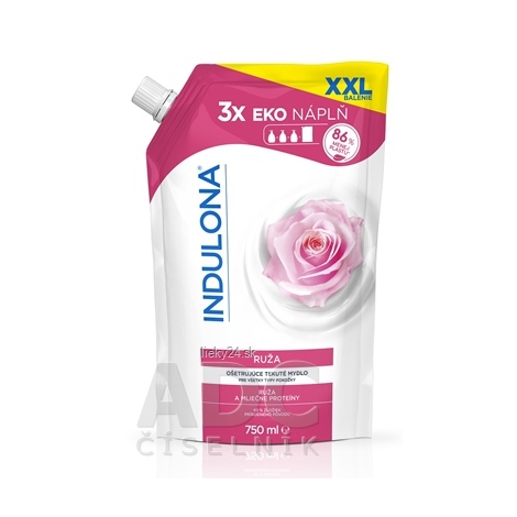 Indulona Tekuté mydlo náhradná náplň Ruža 750 ml