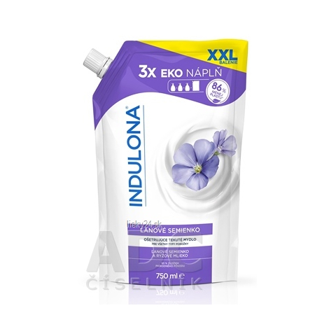 Indulona Tekuté mydlo náhradná náplň Ľanové semienko 750 ml