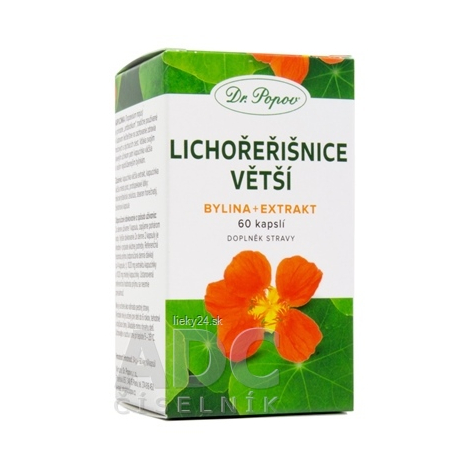 Dr. Popov Kapucínka bylina + extrakt kapsuly pre zdravé močové cesty 60 cps