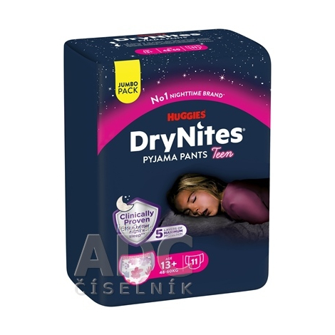 HUGGIES DRY NITES XL pre dievčatá (13+ r.) JUMBO