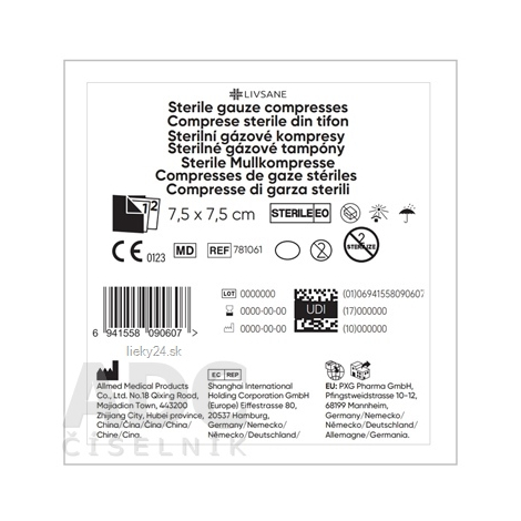 LIVSANE Sterilné gázové tampóny