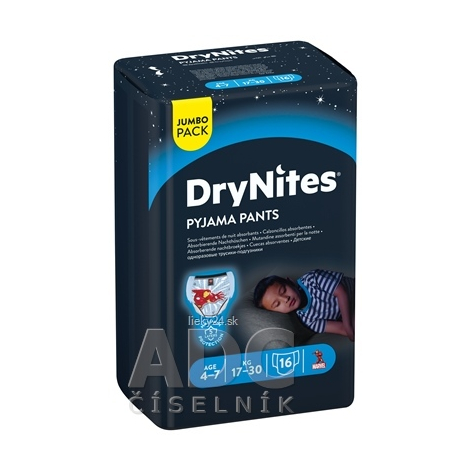 HUGGIES DRY NITES M pre chlapcov (4-7 rokov) JUMBO