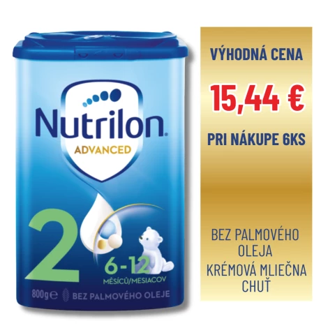 Nutrilon Advanced 2 následná dojčenská výživa (6-12 mesiacov) 6x800g