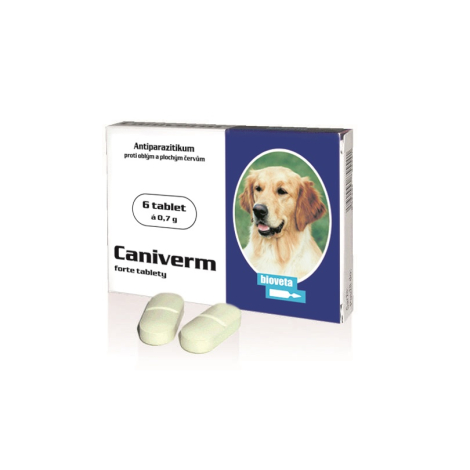 Caniverm forte - tablety na odčervenie psov 6 tabliet 0,7 g
