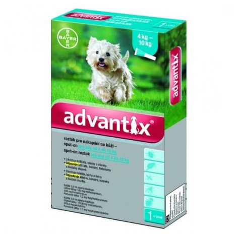 Advantix Spot On pre psy 4-10 kg 4x1 ml
