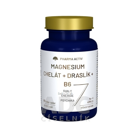Pharma Activ MAGNESIUM Chelát + DRASLÍK + B6, 60 kapsúl