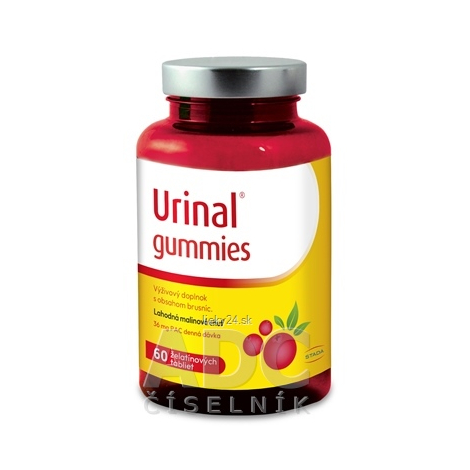 STADA Urinal gummies želatínové tablety, príchuť malina 60tbl
