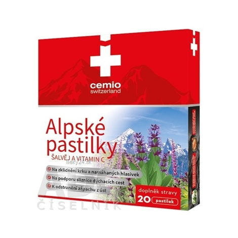 Cemio Alpské pastilky ŠALVIA A VITAMÍN C