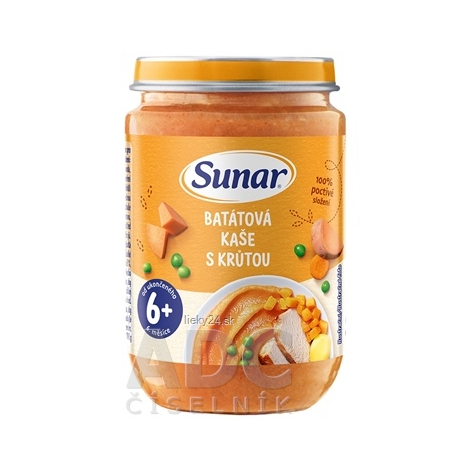Sunar BATÁTOVÁ KAŠA S MORKOU zeleninovo-mäsový príkrm 190g