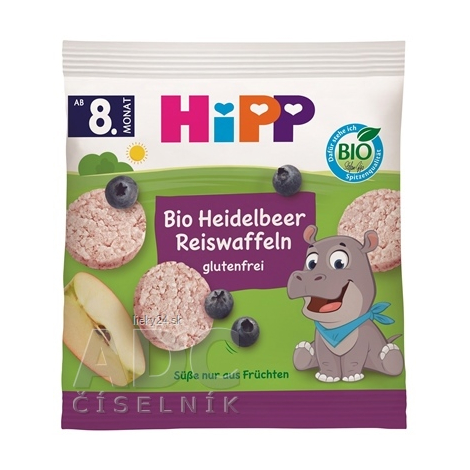 Hipp BIO čučoriedkové ryžové oblátky ryžové oblátky čučoriedka 30 g