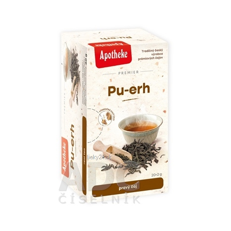 APOTHEKE PREMIER Pu-erh pravý čierny čaj v nálevových vreckách 20x2g
