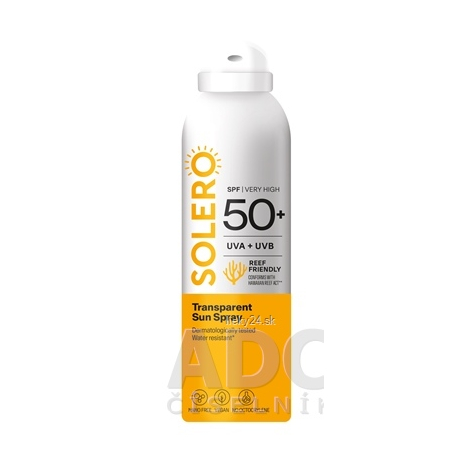 SOLERO Priehľadný opaľovací sprej SPF50+