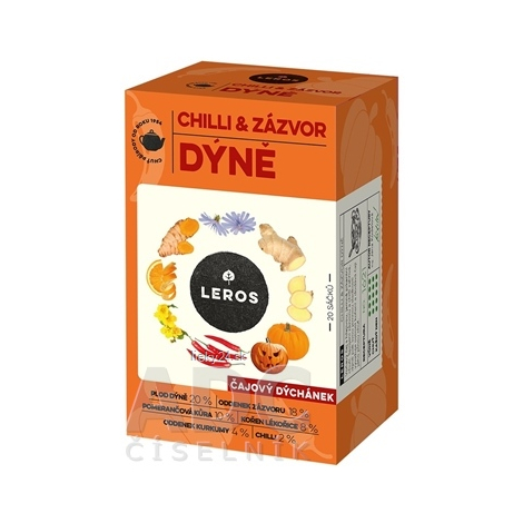 LEROS ČAJOVÁ CHVÍĽKA CHILLI & ZÁZVOR TEKVICA bylinný čaj aromatizovaný nálevové vrecká 20x2g