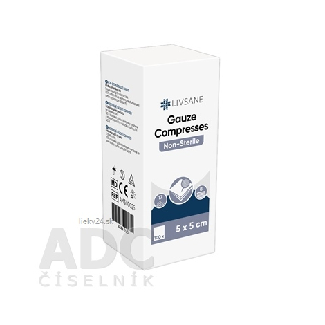 LIVSANE GÁZOVÉ KOMPRESY Nesterilné