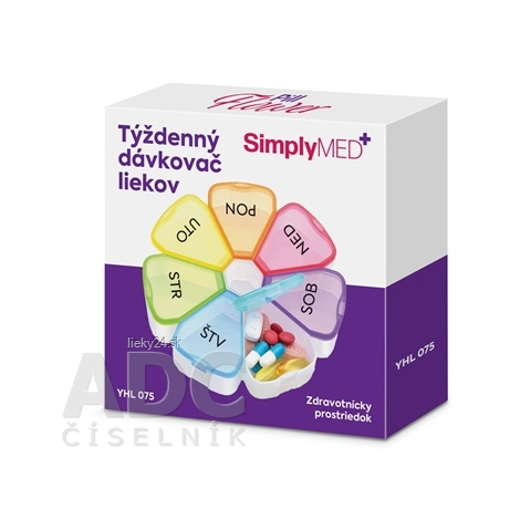 SimplyMED Pill Flower týždenný dávkovač liekov