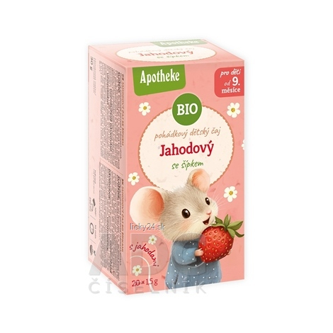 APOTHEKE BIO čaj detský Jahodový so šípkou 20 x 1.5 g
