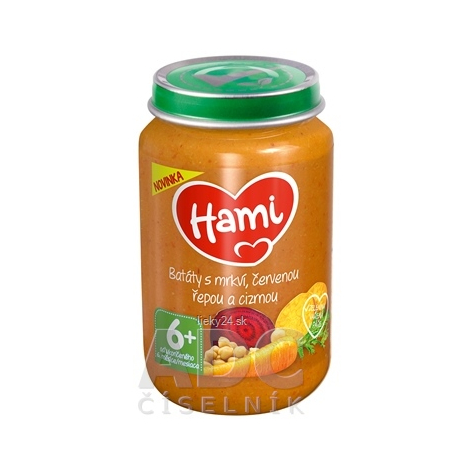 Hami príkrm Batáty s mrkvou, červenou repou