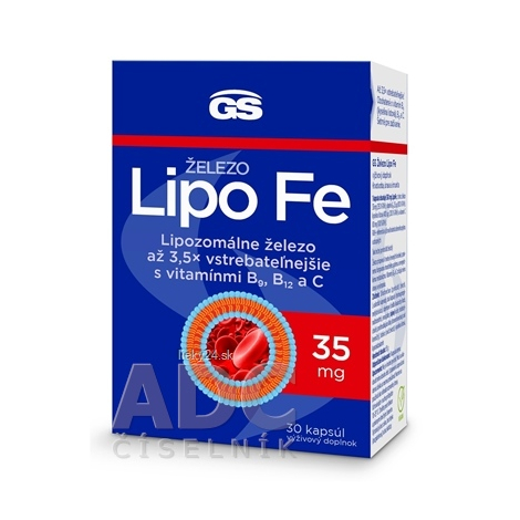 GS Lipo Fe kapsuly s obsahom železa 30 cps