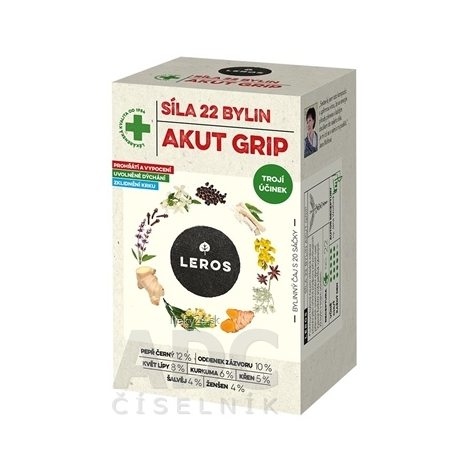LEROS Sila 22 bylín akút grip 20 sáčkov