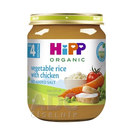 Hipp BIO zelenina a ryža s kuracím mäsom detský príkrm 125 g