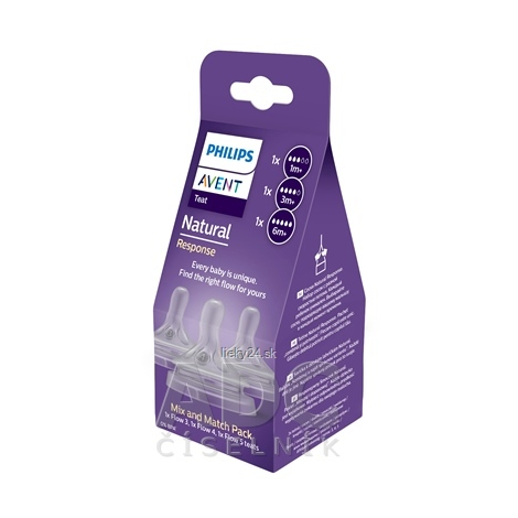 Philips AVENT Cumlík Natural Response mix 1m+,3m+,6m+, 3 ks