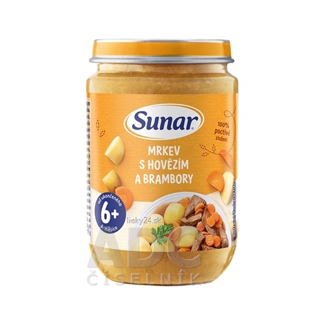 Sunar Mrkva s hovädzím a zemiaky 6+ 190 g