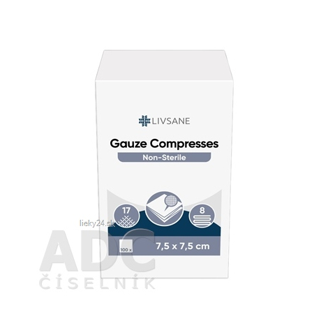 LIVSANE GÁZOVÉ KOMPRESY Nesterilné