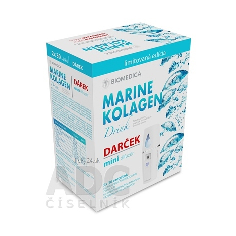Biomedica Marine kolagen drink + Darček vrecúška 2 x 30 vreciek + darček mini sada 4Kerahair