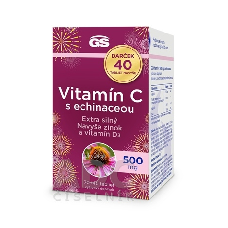 GS Vitamín C 500 s echinaceou 70+40 tabliet NAVYŠE