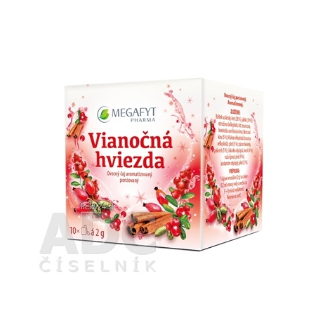 MEGAFYT Vianočná hviezda ovocný čaj aromatizovaný porciovaný 10x2g