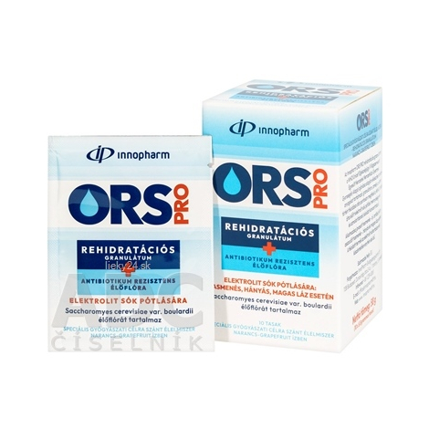 ORS PRO Rehydratačný soľný granulát - InnoPharm perorálny + mikroflóra odolná voči ATB pomarančovo-grapefruitová príchuť vrecká 10x5,8g