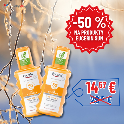 Eucerin SUN DRY TOUCH OIL CONTROL Transparentný sprej SPF 50+ 200ml