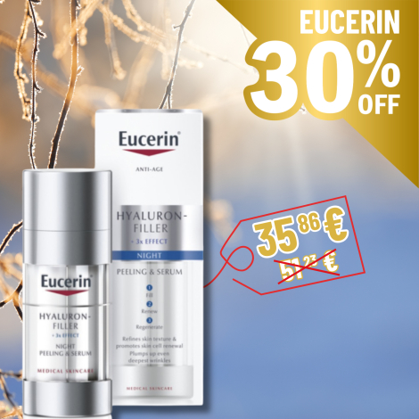 Eucerin Hyaluron-Filler + 3x EFFECT Nočné obnovujúce a vyplňujúce sérum 30ml
